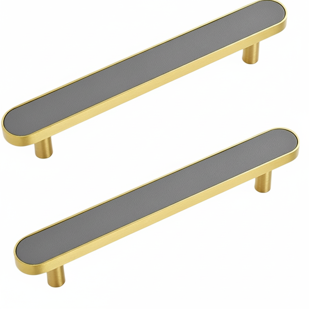 Elegant Colorful Leather Drawer Handles – Brass Drawer Hardware