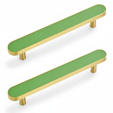 Elegant Colorful Leather Drawer Handles – Brass Drawer Hardware