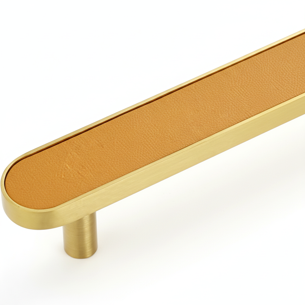 Elegant Colorful Leather Drawer Handles – Brass Drawer Hardware