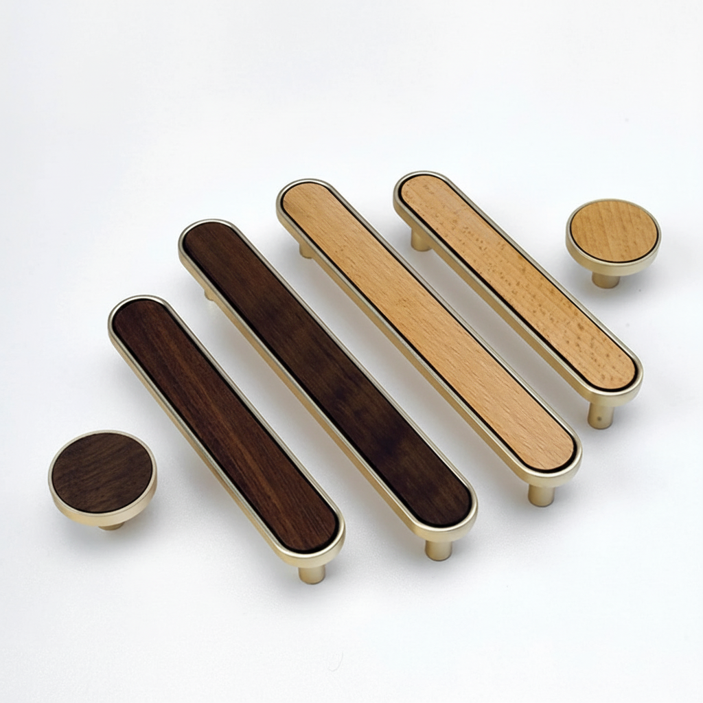 Elegant Natural Wood Drawer Handles/Knobs – Multi-Size Furniture Hardware