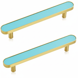 Elegant Colorful Leather Drawer Handles – Brass Drawer Hardware