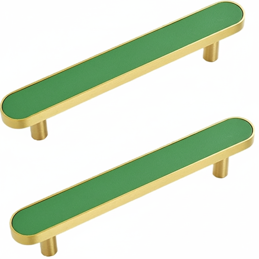 Elegant Colorful Leather Drawer Handles – Brass Drawer Hardware