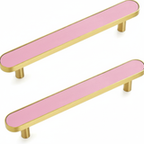 Elegant Colorful Leather Drawer Handles – Brass Drawer Hardware