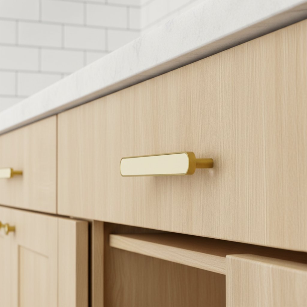 Elegant Colorful Leather Drawer Handles – Brass Drawer Hardware
