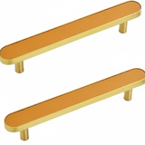 Elegant Colorful Leather Drawer Handles – Brass Drawer Hardware