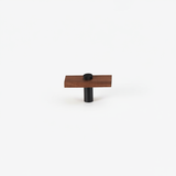 Sleek Modern Walnut Brass Cabinet Handles – Industrial Style Hardware