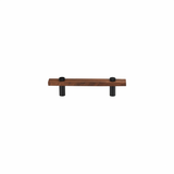 Sleek Modern Walnut Brass Cabinet Handles – Industrial Style Hardware