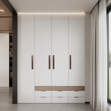 Sleek Modern Walnut Brass Cabinet Handles – Industrial Style Hardware