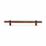 Sleek Modern Walnut Brass Cabinet Handles – Industrial Style Hardware