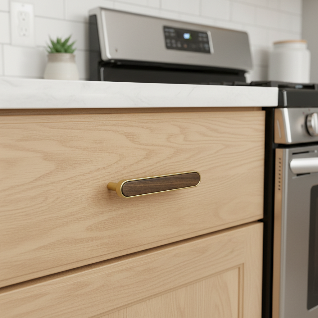 Elegant Natural Wood Drawer Handles/Knobs – Multi-Size Furniture Hardware