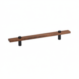 Sleek Modern Walnut Brass Cabinet Handles – Industrial Style Hardware