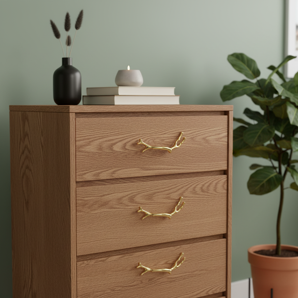 Luxury Gold Branches Drawer Handles – Modern Kitchen Cabinet Hardware