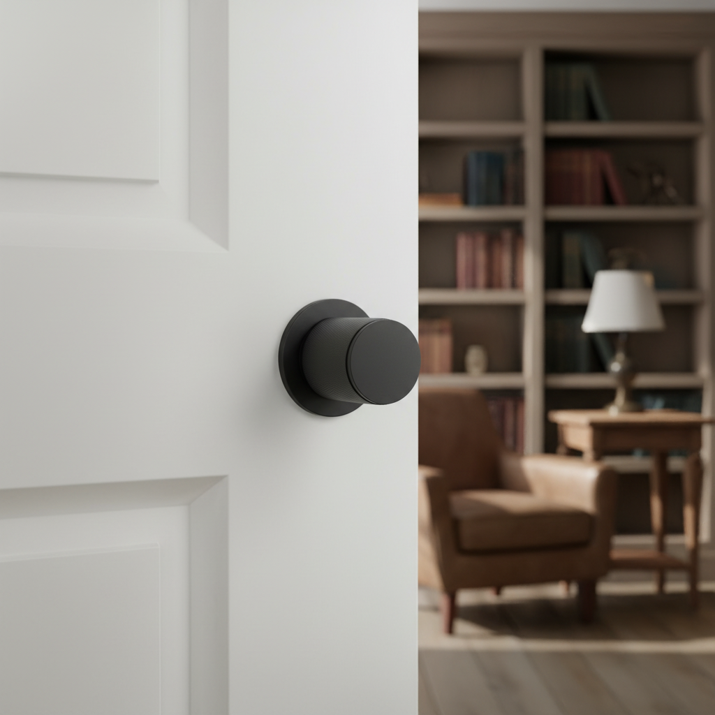 Modern Minimalist Brass Door Knobs –  Bedroom Door Hardware