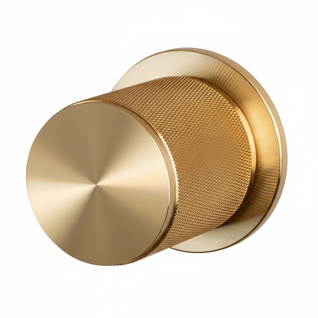 Modern Minimalist Brass Door Knobs –  Bedroom Door Hardware