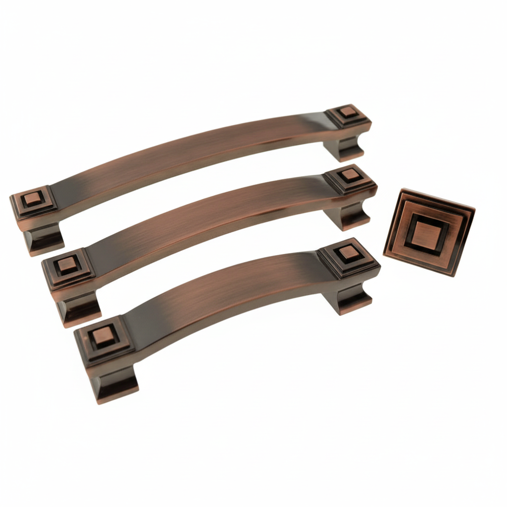 Elegant Copper Cabinet Handles –Multi-Size Kitchen & Bathroom Hardware