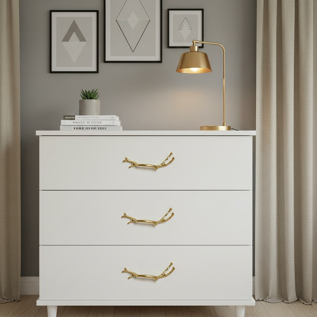Luxury Gold Branches Drawer Handles – Modern Kitchen Cabinet Hardware