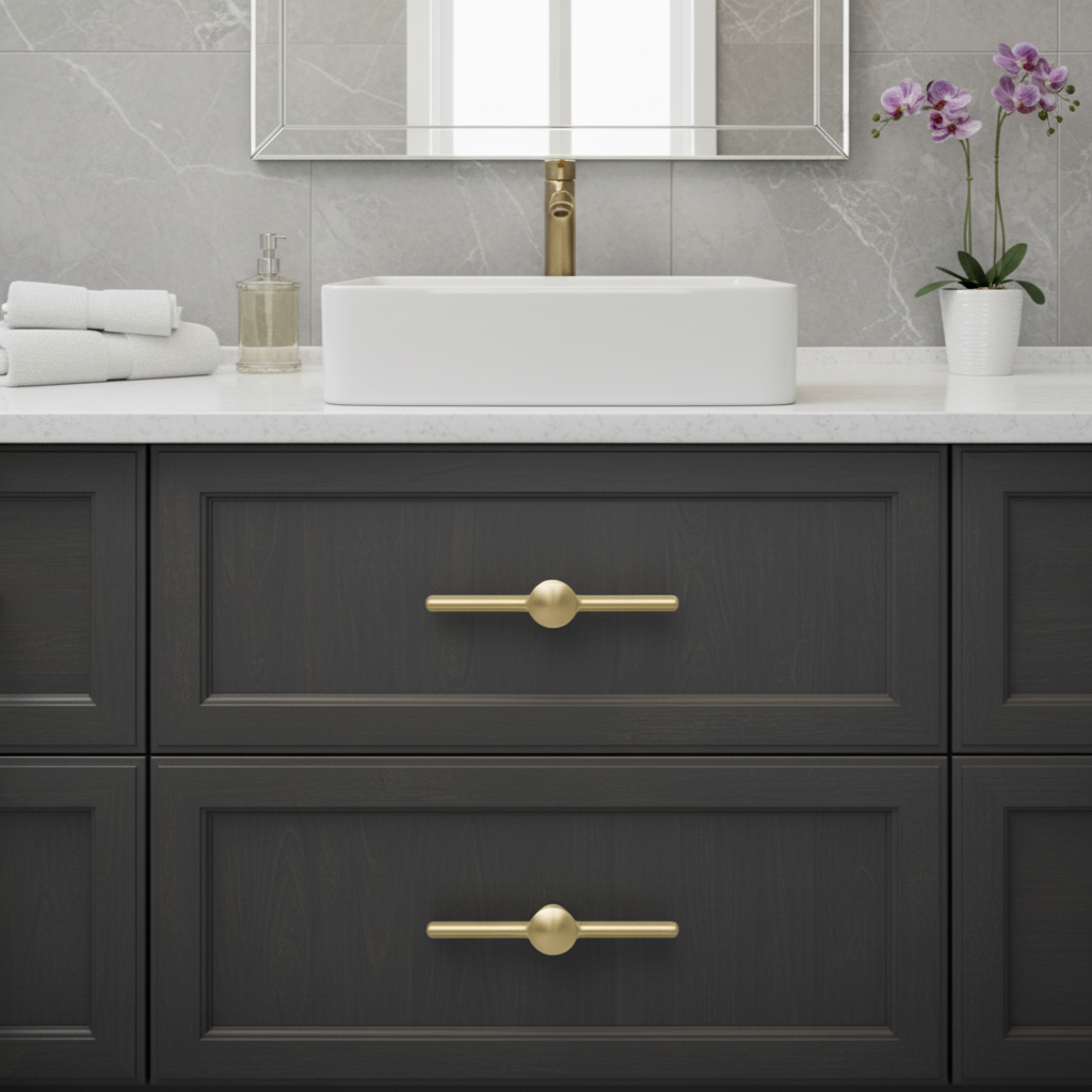 Classic Brushed Brass Cabinet Pulls – Kitchen & Bathroom Hardware