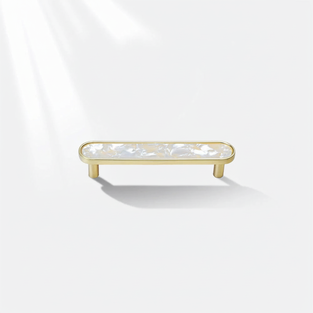 Modern Elegant Natural Shell Cabinet Pulls – Multi-Color Furniture Hardware