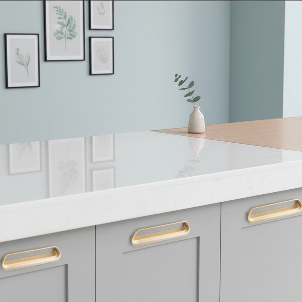 Classic Brushed Brass Cabinet Pulls – Smooth Kitchen Hardware