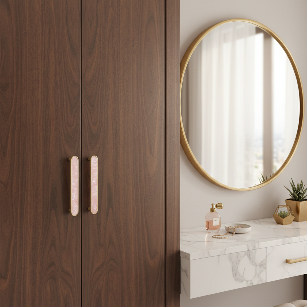 Modern Elegant Natural Shell Cabinet Pulls – Multi-Color Furniture Hardware