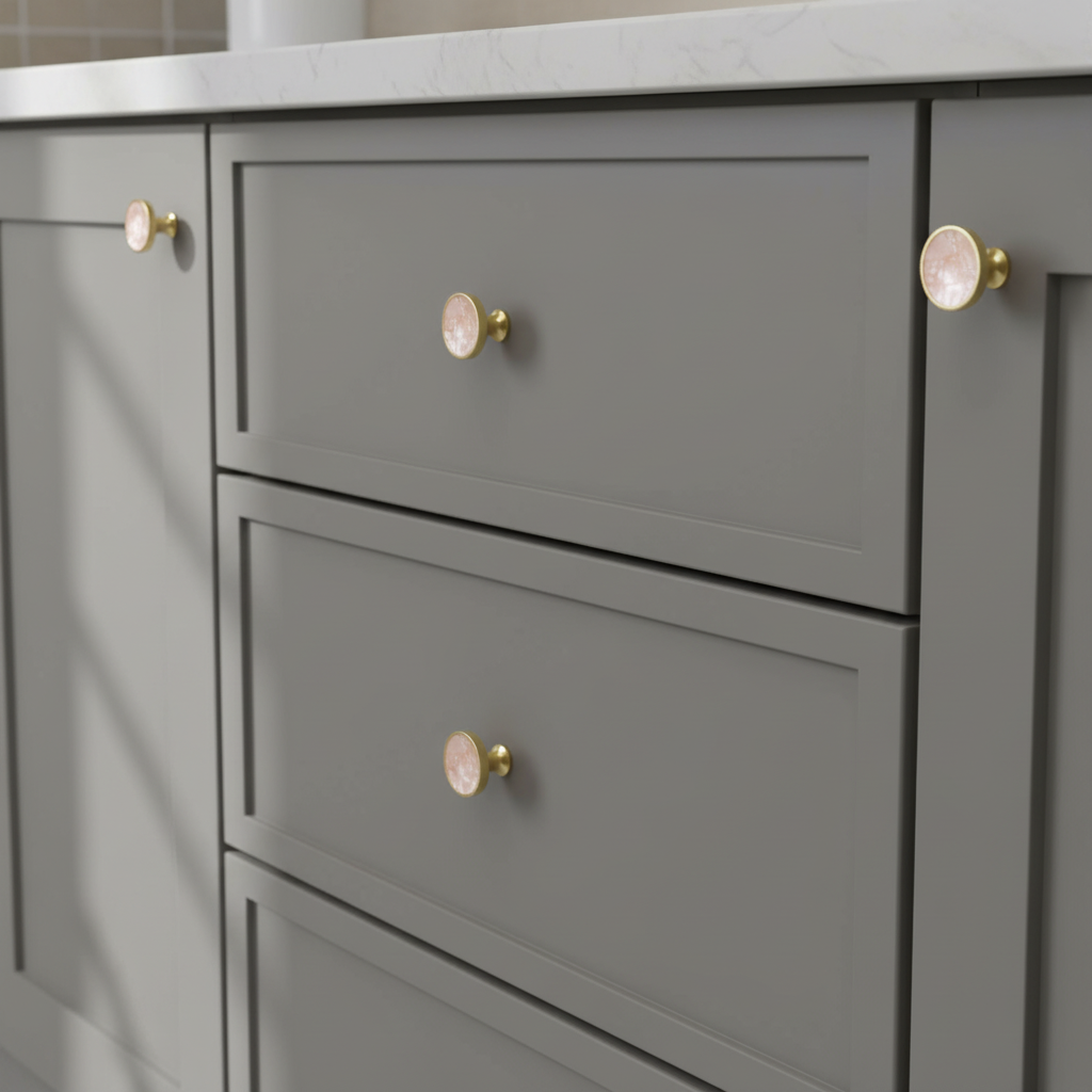 Modern Elegant Natural Shell Cabinet Pulls – Multi-Color Furniture Hardware