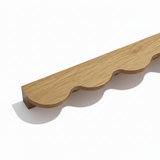 Minimalist Wavy Timber Cabinet Pulls – Scandinavian Walnut Hardware