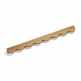 Minimalist Wavy Timber Cabinet Pulls – Scandinavian Walnut Hardware