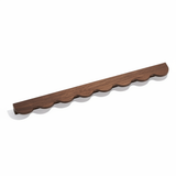 Minimalist Wavy Timber Cabinet Pulls – Scandinavian Walnut Hardware