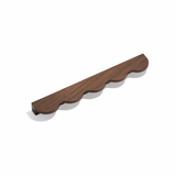 Minimalist Wavy Timber Cabinet Pulls – Scandinavian Walnut Hardware