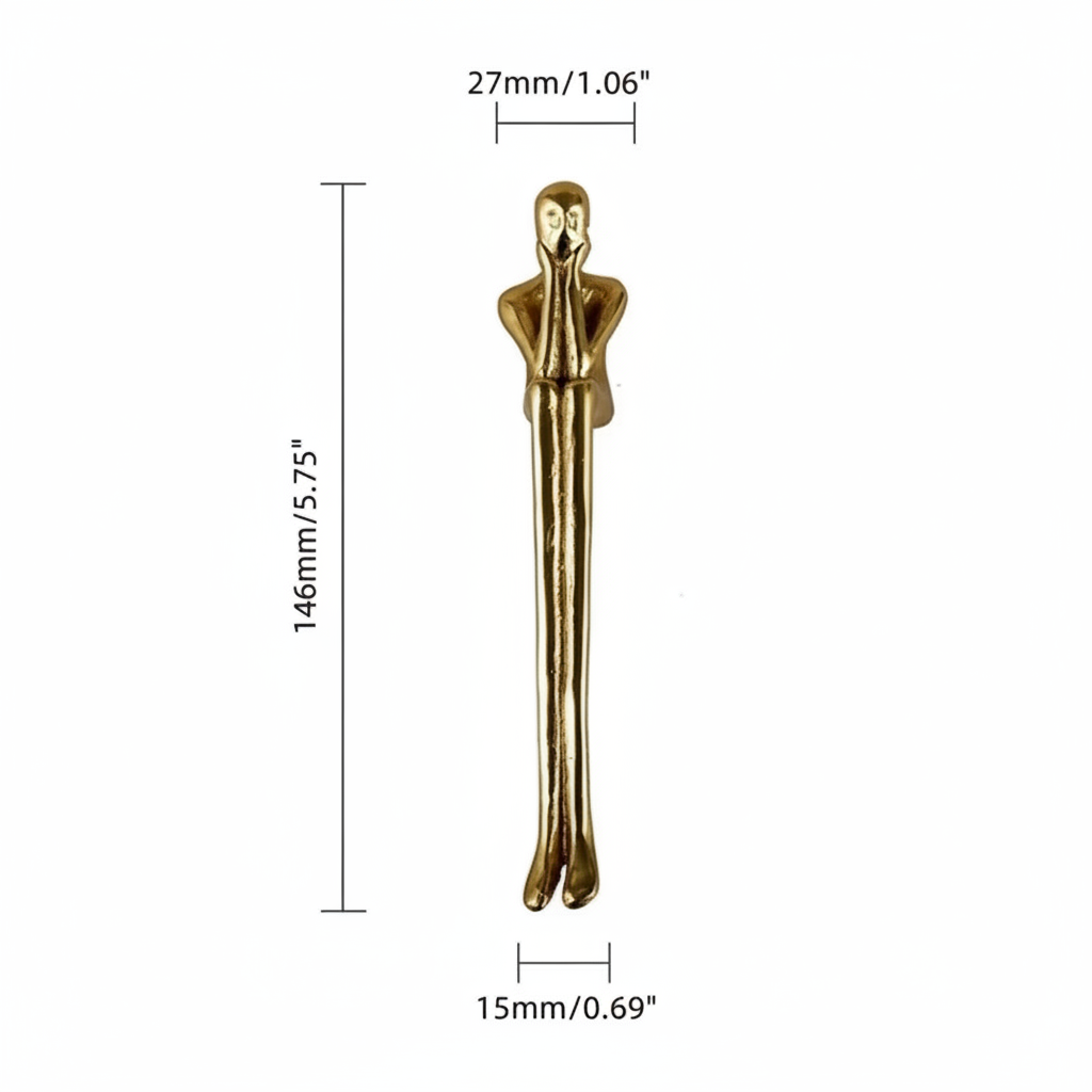 Luxury Thinker Brass Cabinet Pulls – Gold Vintage Furniture Cabinet Hardware