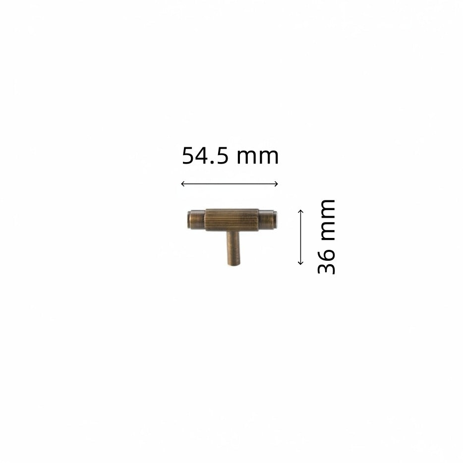 Antique Copper T-Bar Drawer Pulls – Striped Kitchen Cabinet Hardware