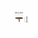 Antique Copper T-Bar Drawer Pulls – Striped Kitchen Cabinet Hardware