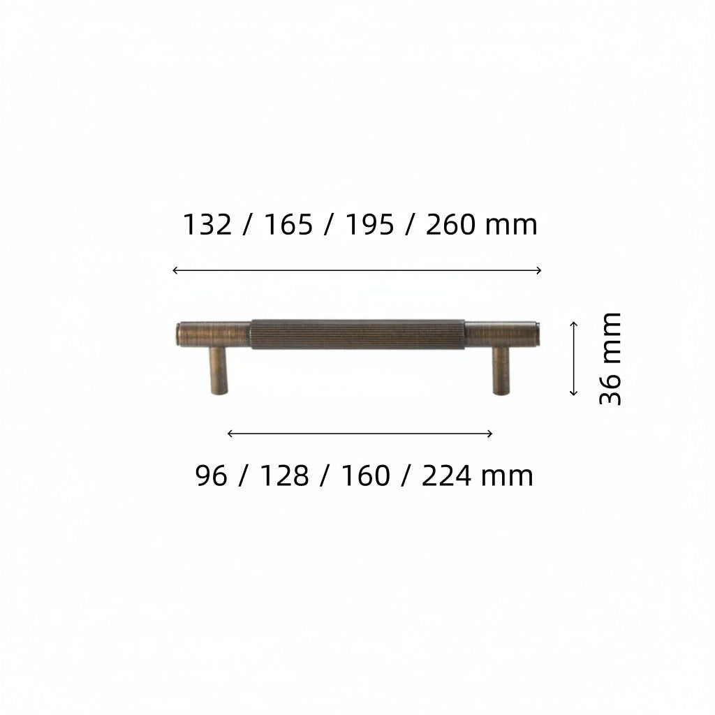 Antique Copper T-Bar Drawer Pulls – Striped Kitchen Cabinet Hardware