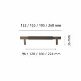 Antique Copper T-Bar Drawer Pulls – Striped Kitchen Cabinet Hardware