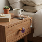 Elegant Natural Crystal Knob – Gold Single‑Hole Cabinet Hardware