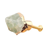 Elegant Natural Crystal Knob – Gold Single‑Hole Cabinet Hardware