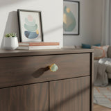 Elegant Natural Crystal Knob – Gold Single‑Hole Cabinet Hardware