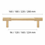 Luxury Gold Threaded Drawer Pulls – High-Quality Brass Cabinet Hardware