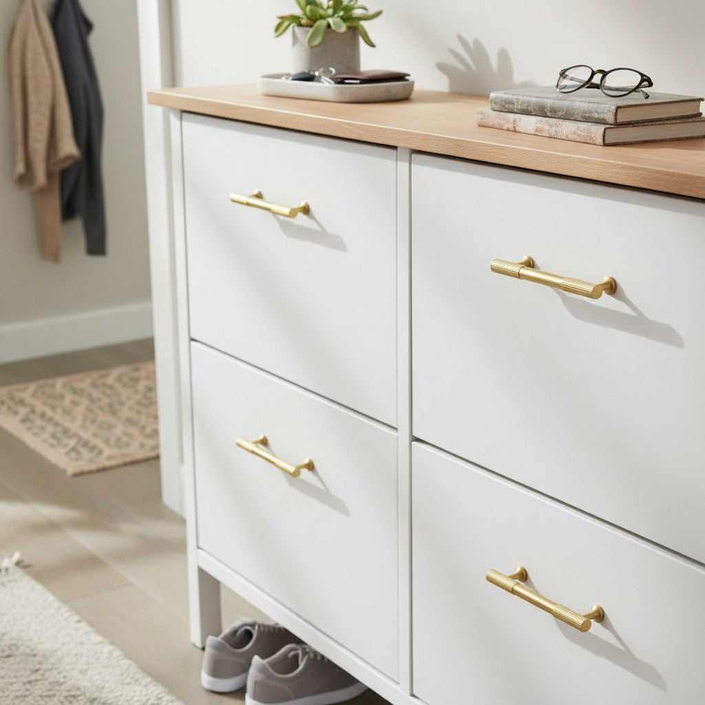 Luxury Striped Metal Pulls – Zinc Alloy Cabinet Hardware