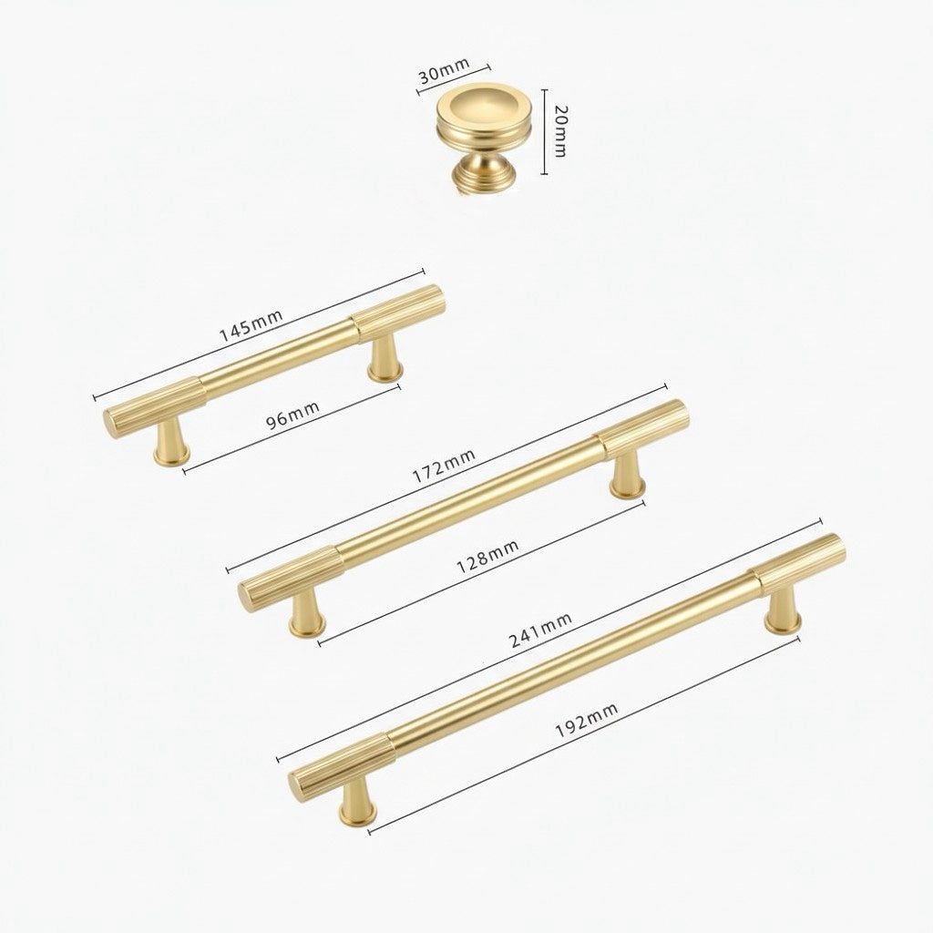Luxury Striped Metal Pulls – Zinc Alloy Cabinet Hardware
