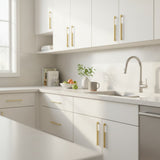 Luxury Brushed Gold Drawer Pulls – Slim Bar Cabinet Hardware