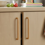 Mid Century Natural Wood D-Shape Drawer Handles – Timber Cabinet Hardware