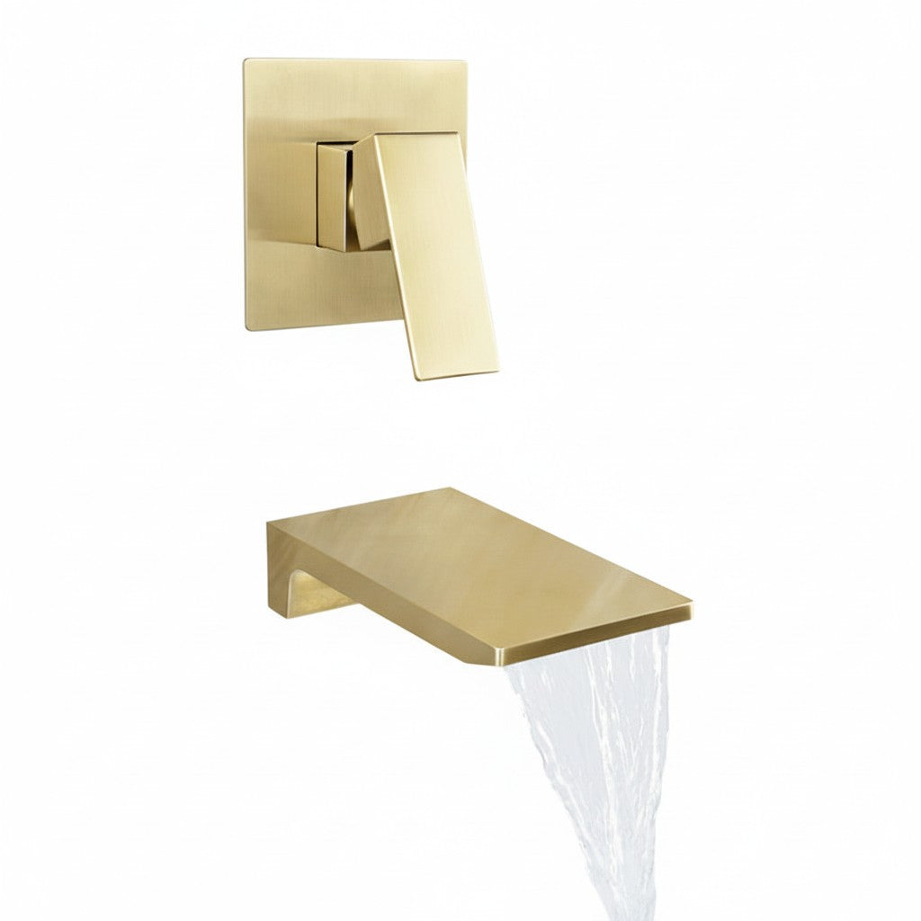 Modern Architectural Wall Sink Faucet – Waterfall Style Bathroom Hardware