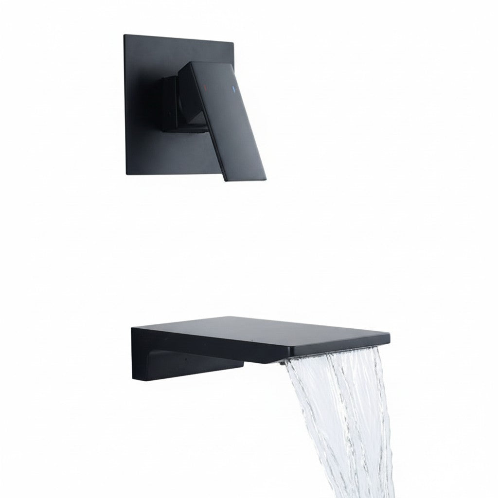 Modern Architectural Wall Sink Faucet – Waterfall Style Bathroom Hardware