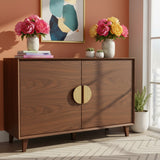 Modern Brass Drawer Pull – Sleek Vertical Lines Cabinet Hardware