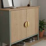 Modern Brass Drawer Pull – Sleek Vertical Lines Cabinet Hardware