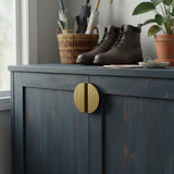 Modern Brass Drawer Pull – Sleek Vertical Lines Cabinet Hardware