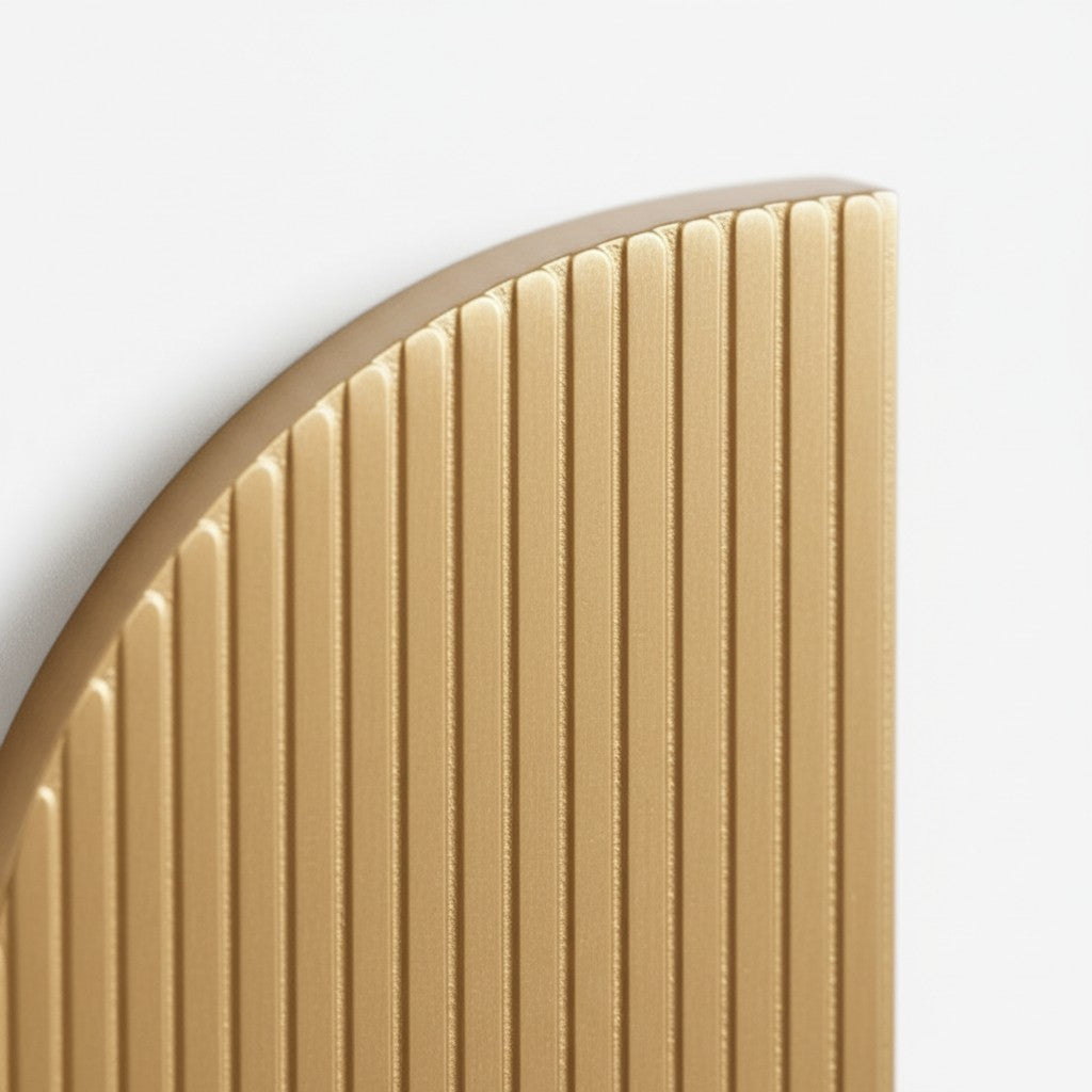 Modern Brass Drawer Pull – Sleek Vertical Lines Cabinet Hardware