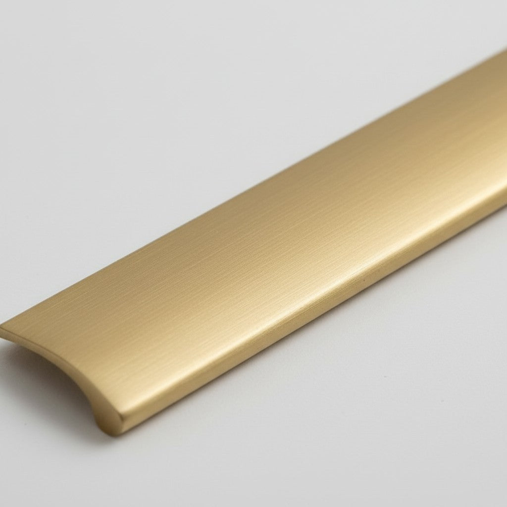 Modern Brass Lip Pull – Flush Cabinet Drawer Hardware