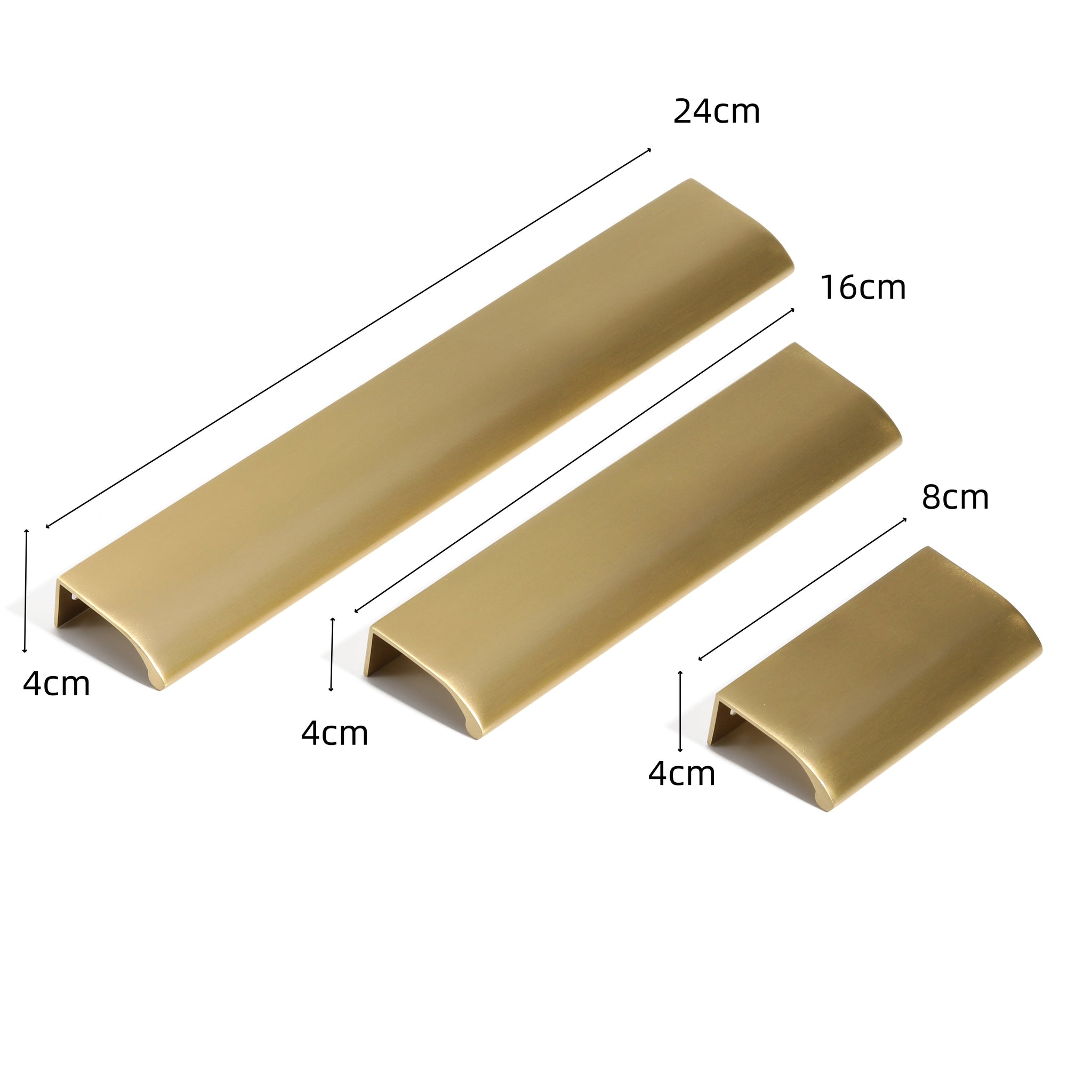 Modern Brass Lip Pull – Flush Cabinet Drawer Hardware